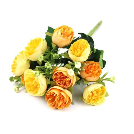  Vegyes színű kicsi csokor 155 - Narancs-sárga - 30 cm