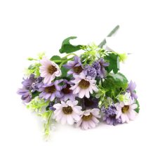  Vegyes színű margaréta csokor - Lila - 28 cm