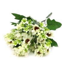 Vegyes színű margaréta csokor - Fehér - 28 cm 