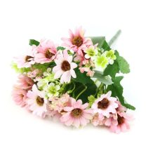 Vegyes színű margaréta csokor - Rózsaszín - 28 cm 