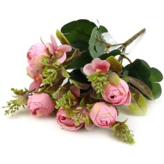 Vegyes színű kicsi csokor 148 - Rózsaszín - 32 cm