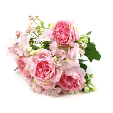 Vegyes színű kicsi csokor 150 - Rózsaszín - 31 cm