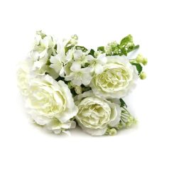 Vegyes színű kicsi csokor 150 - Fehér - 31 cm