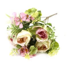 Vegyes színű kicsi csokor 159 - Cirmos rózsaszín - 29 cm