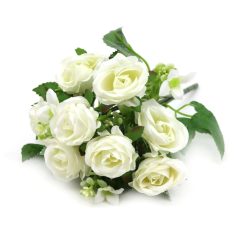 Vegyes színű kicsi csokor 152 - Fehér - 27 cm