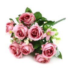 Vegyes színű kicsi csokor 152 - Rózsaszín - 27 cm