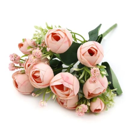 Vegyes színű kicsi csokor 153 - Rózsaszín - 28 cm
