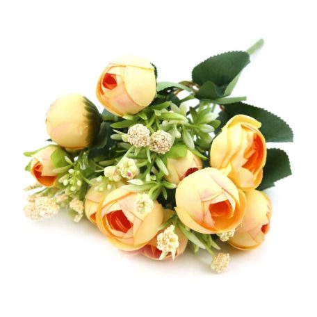 Vegyes színű kicsi csokor 153 - Sárga - 28 cm