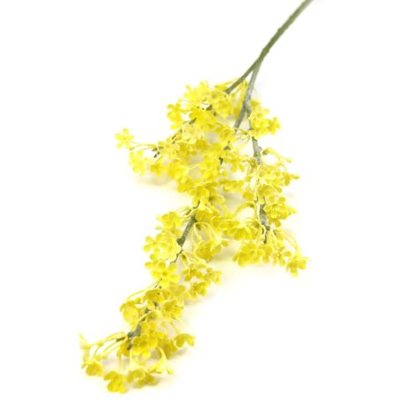 Színes hamvas műzöld ág - Sárga - 64 cm