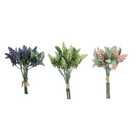 Muscari csokor hamvas - 3 színben -  33 cm 