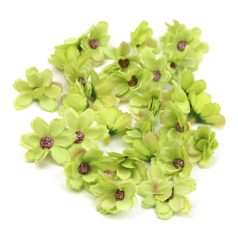 Dekor fejvirág 37 - Zöld - 4,5 cm -  30 db/csomag