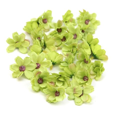 Dekor fejvirág 37 - Zöld - 4,5 cm -  30 db/csomag