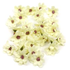  Dekor fejvirág 37 - Tört fehér - 4,5 cm - 30 db/csomag