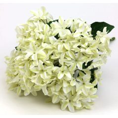 Szeldelt szirmú hortenzia csokor - Tört fehér - 44 cm