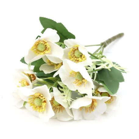 Pipacsos kicsi csokor - Fehér - 30 cm