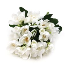 Vegyes színű kicsi csokor 151 - Fehér - 33 cm 