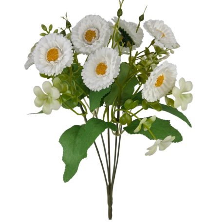 Százszorszép csokor - Fehér - 31 cm