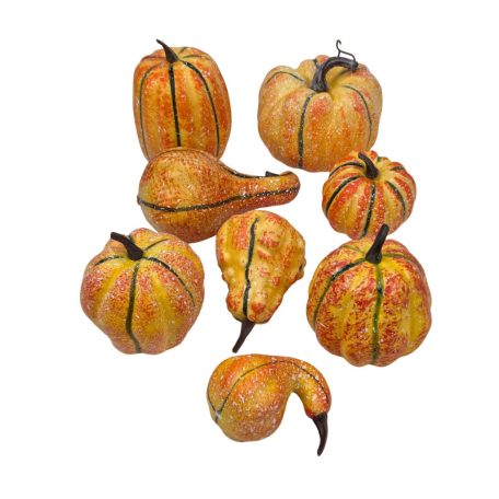 Nagy műtök szett - Antikolt narancs - 6-9 cm - 8 db/csomag