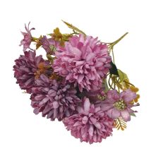 4 fejes krizantém csokor - Mályva - 30 cm