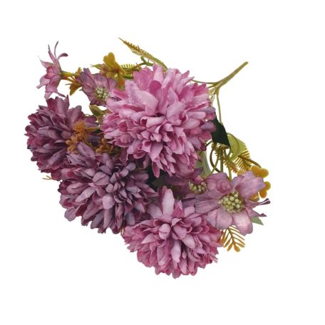 4 fejes krizantém csokor - Mályva - 30 cm