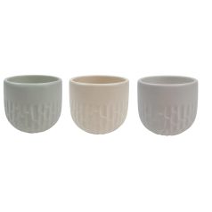 Mintás kerámia kaspó - 3 színben - 9,7x9 cm  