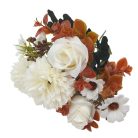 Rózsa-krizantém vegyes kicsi csokor - Tört fehér - 31 cm