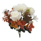 Rózsa-krizantém vegyes kicsi csokor - Tört fehér - 31 cm