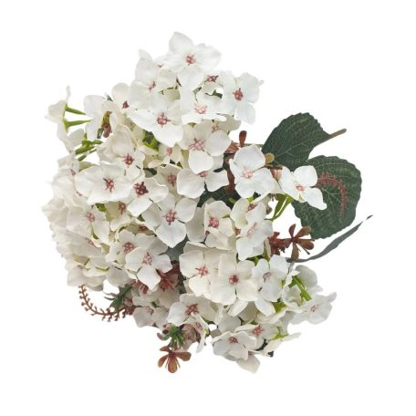 7 ágas hortenzia csokor - Fehér - 41 cm