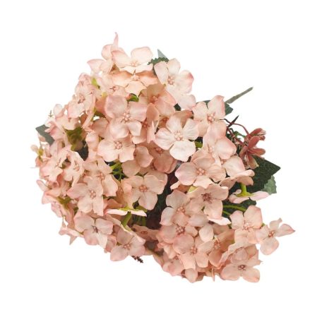 7 ágas hortenzia csokor - Fáradt rózsaszín - 41 cm 