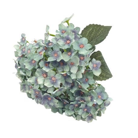 7 ágas hortenzia csokor - Menta - 41 cm