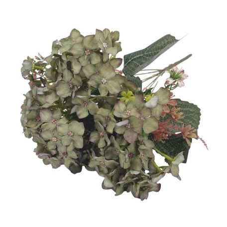 7 ágas hortenzia csokor - Zöld - 41 cm