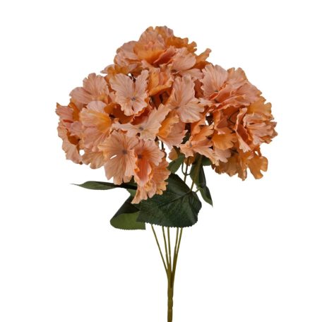 Erezett szirmú hortenzia csokor 5 fejes - Napsárga - 45 cm