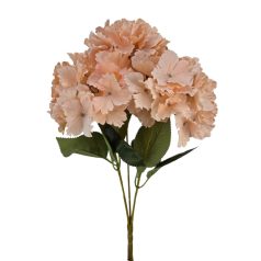 Erezett szirmú hortenzia csokor 5 fejes - Barack - 45 cm