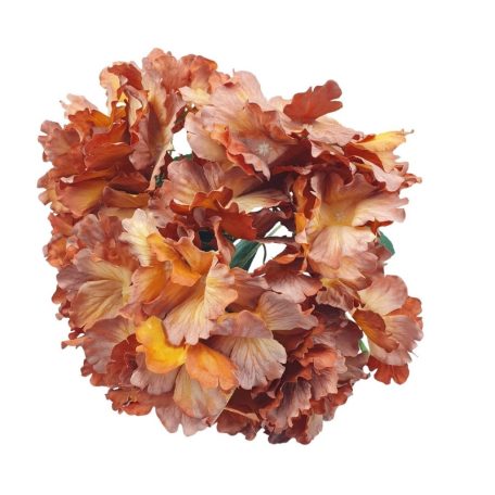 Erezett szirmú hortenzia csokor - Rozsda - 45 cm
