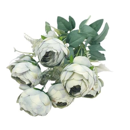 7 fejes boglárka csokor - Lilás menta - 41 cm