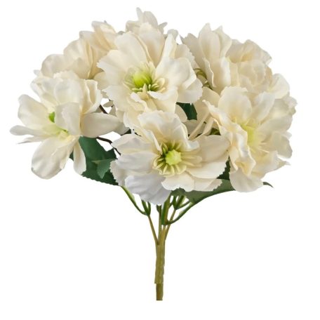 Vegyes színű kicsi csokor 174 - Tört fehér - 27 cm