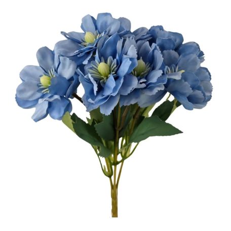 Vegyes színű kicsi csokor 174 - Kék - 27 cm