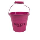 Színes bádog vödör BUCKET - Pink - 10x10x13 cm. 13x13x12 cm 