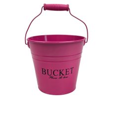   Színes bádog vödör BUCKET - Pink - 10x10x13 cm. 13x13x12 cm 