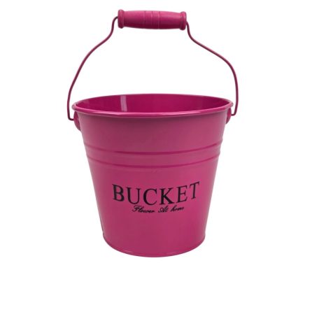 Színes bádog vödör BUCKET - Pink - 10x10x13 cm. 13x13x12 cm 
