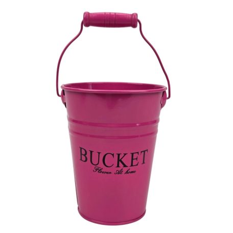 Színes bádog vödör BUCKET - Pink - 10x10x13 cm. 13x13x12 cm 