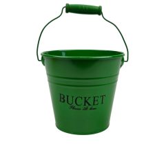   Színes bádog vödör BUCKET - Zöld - 10x10x13 cm. 13x13x12 cm 