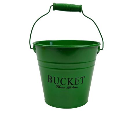Színes bádog vödör BUCKET - Zöld - 10x10x13 cm. 13x13x12 cm 