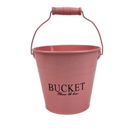 Színes bádog vödör BUCKET - Barack - 10x10x13 cm. 13x13x12 cm 