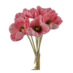   Élethű pipacs köteg - Rózsaszín - 30 cm -10 szál/köteg