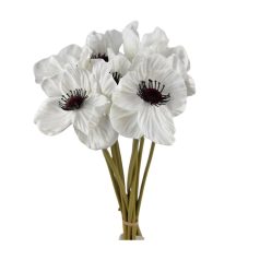 Élethű pipacs köteg - Fehér - 30 cm -10 szál/köteg