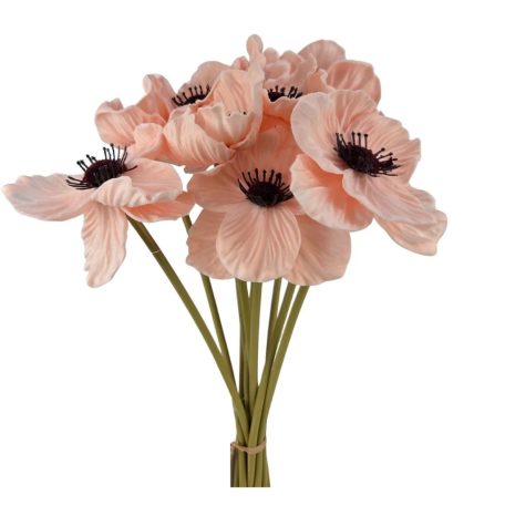 Élethű pipacs köteg - Barack - 30 cm -10 szál/köteg