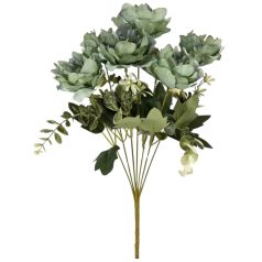 7 fejes peonia csokor - Zöld - 40 cm