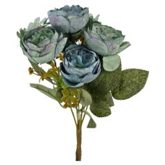 Vegyes színű kicsi csokor 181 - Kék - 30 cm