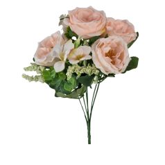4 fejes rózsa csokor - Barack - 32 cm 